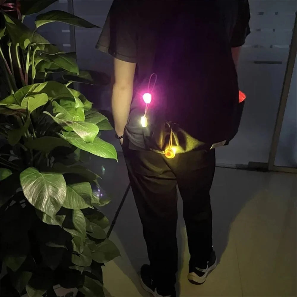 Backpack Hanging Mini Silicone LED Light Reflector Pendant for Night Walking - Blue - 4