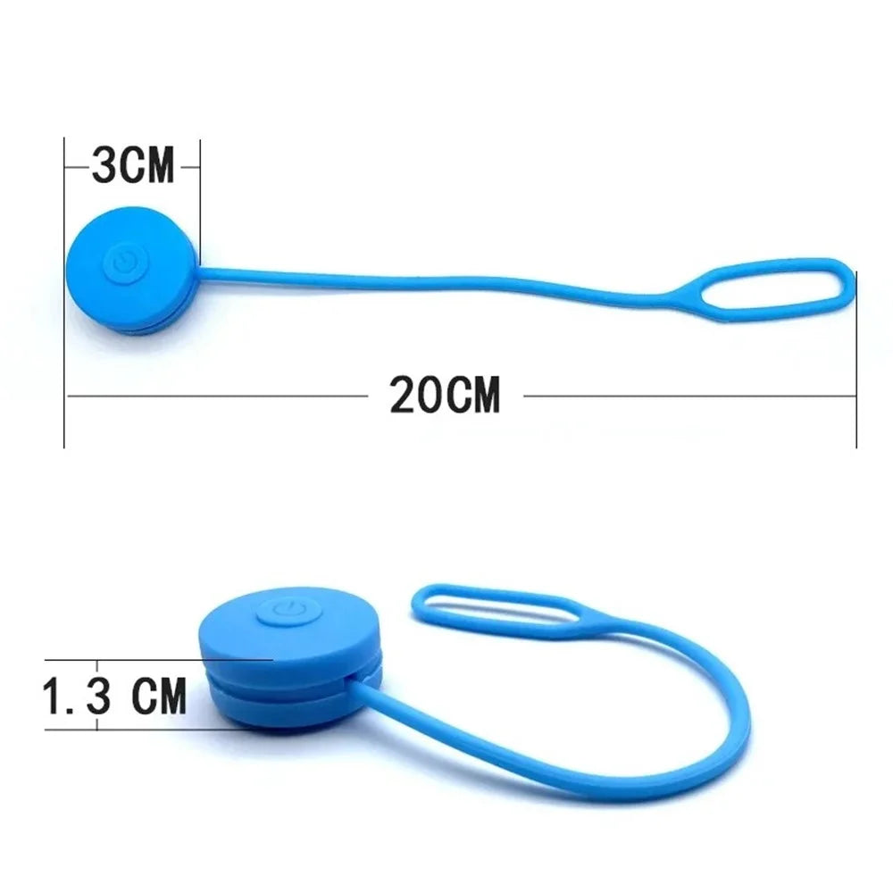 Backpack Hanging Mini Silicone LED Light Reflector Pendant for Night Walking - Blue - 6