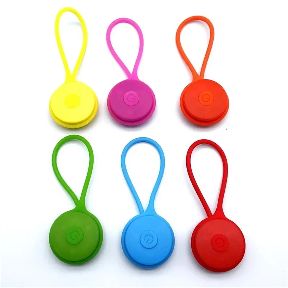Backpack Hanging Mini Silicone LED Light Reflector Pendant for Night Walking - Blue - 7