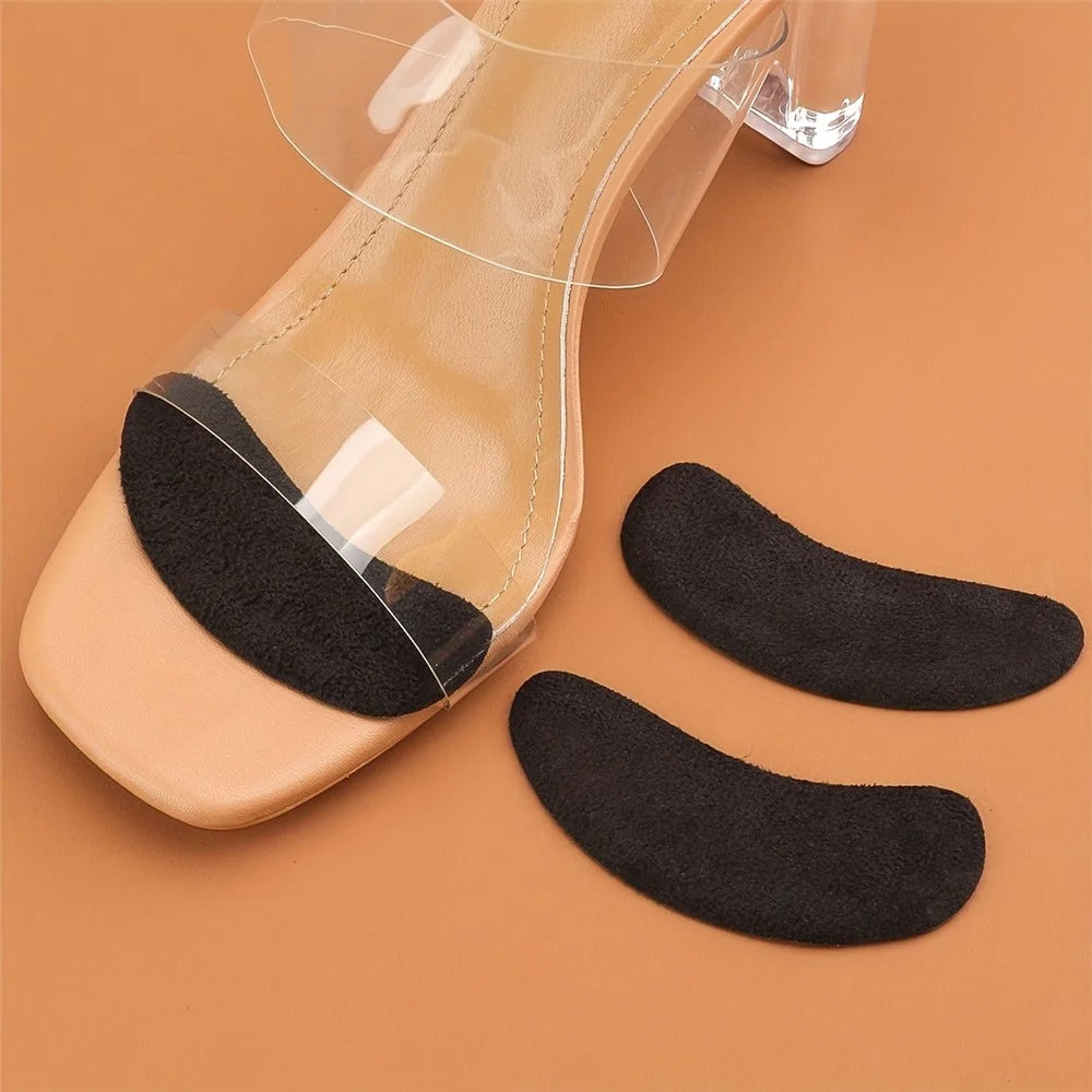 Self-Adhesive Heel Cushion Sweat Absorbing Anti-Slip Heel Pads for Loose Shoes - Black - 2