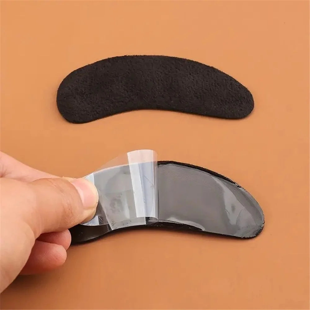 Self-Adhesive Heel Cushion Sweat Absorbing Anti-Slip Heel Pads for Loose Shoes - Black - 4
