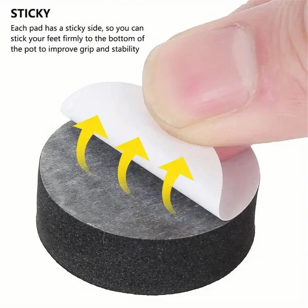 40Pcs Flower Pot Feet Non-Slip Self-Adhesive EVA Plant Pots Round Heighten Pads  30MM*10MM  - Black - 4