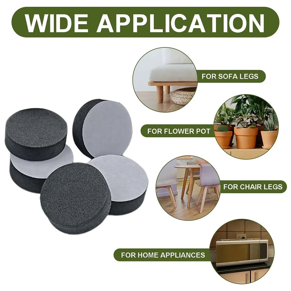 40Pcs Flower Pot Feet Non-Slip Self-Adhesive EVA Plant Pots Round Heighten Pads  30MM*10MM  - Black - 5