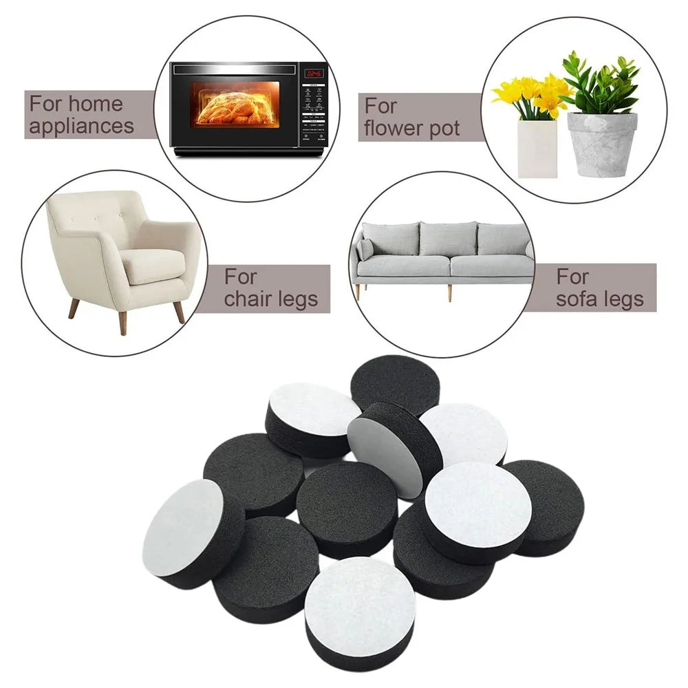 40Pcs Flower Pot Feet Non-Slip Self-Adhesive EVA Plant Pots Round Heighten Pads  30MM*10MM  - Black - 6