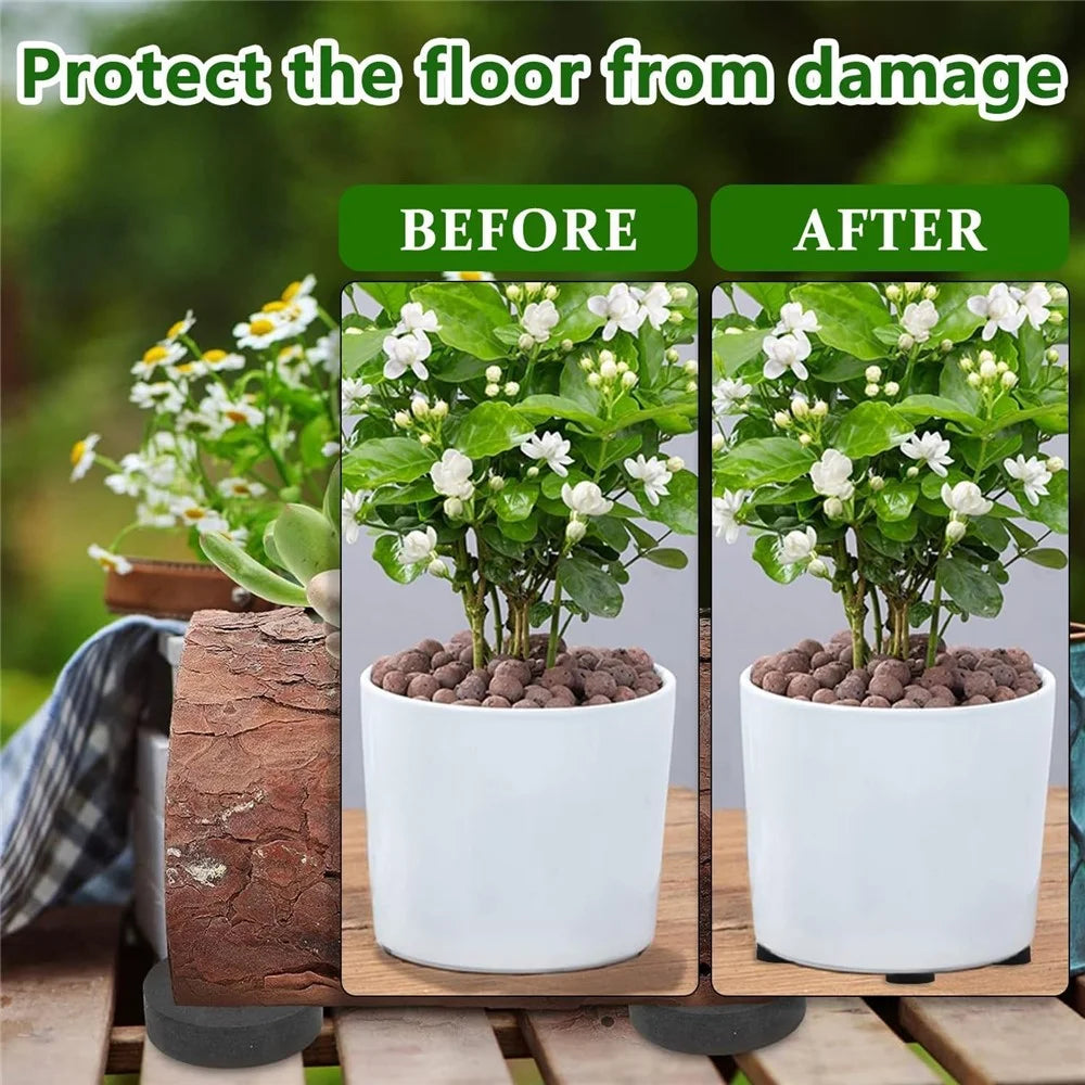 40Pcs Flower Pot Feet Non-Slip Self-Adhesive EVA Plant Pots Round Heighten Pads  30MM*10MM  - Black - 7