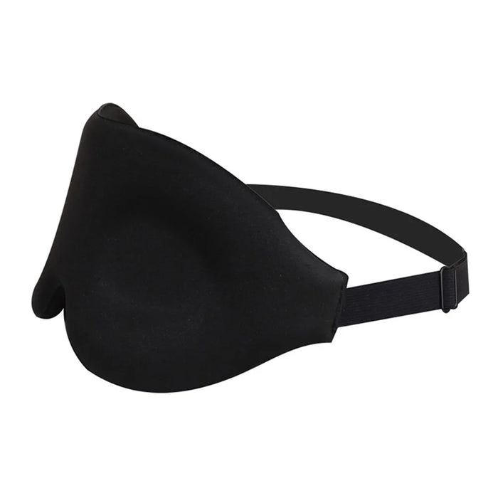 Ergonomic 3D Sleeping Mask Polyester Eye Mask Blindfold with Adjustable Strap - 4