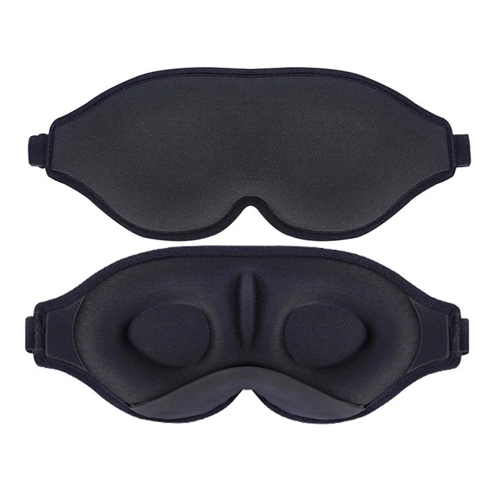 Ergonomic 3D Sleeping Mask Polyester Eye Mask Blindfold with Adjustable Strap - 5