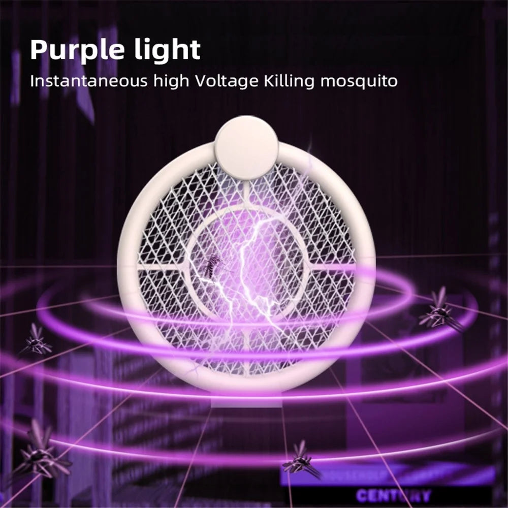 16002 Bug Zapper Racket Mosquito Killer Lamp Home Silent USB Rechargeable Fly Swatter (CE Certificated) - 5