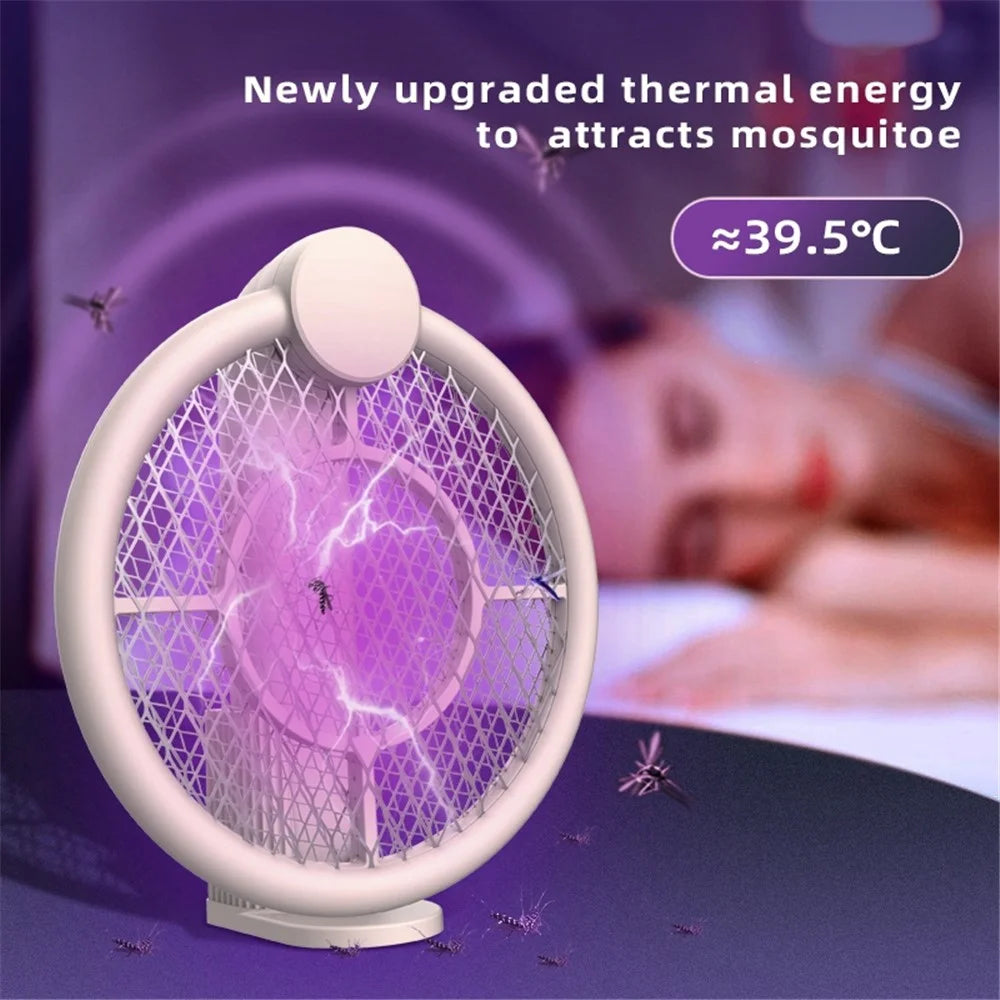 16002 Bug Zapper Racket Mosquito Killer Lamp Home Silent USB Rechargeable Fly Swatter (CE Certificated) - 6