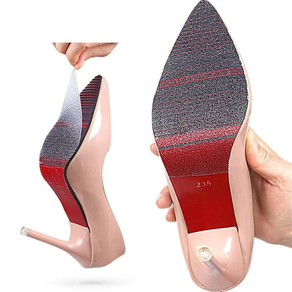 10x50cm Shoes Sole Protector Sticker Anti-Slip Ground Grip Self-Adhesive High Heels Sole Tape - Transparent - 4