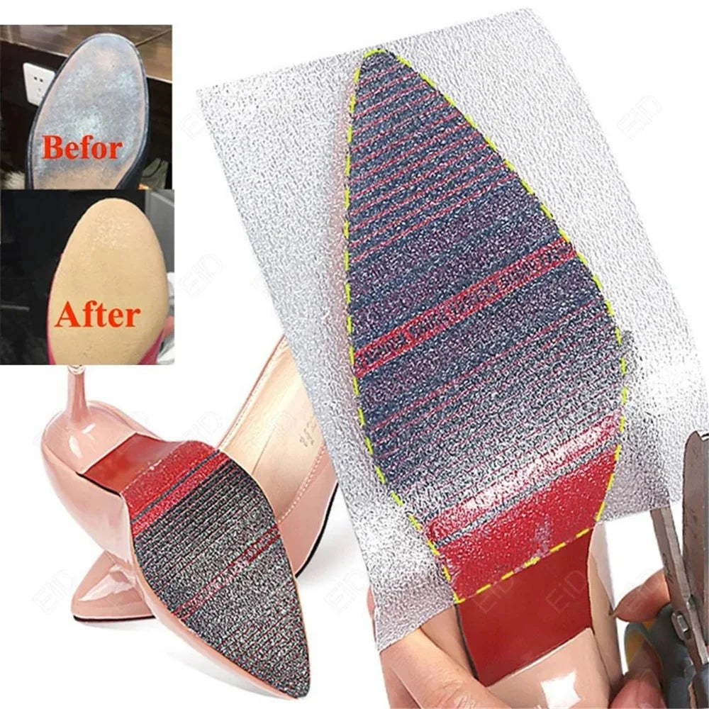 10x50cm Shoes Sole Protector Sticker Anti-Slip Ground Grip Self-Adhesive High Heels Sole Tape - Transparent - 5