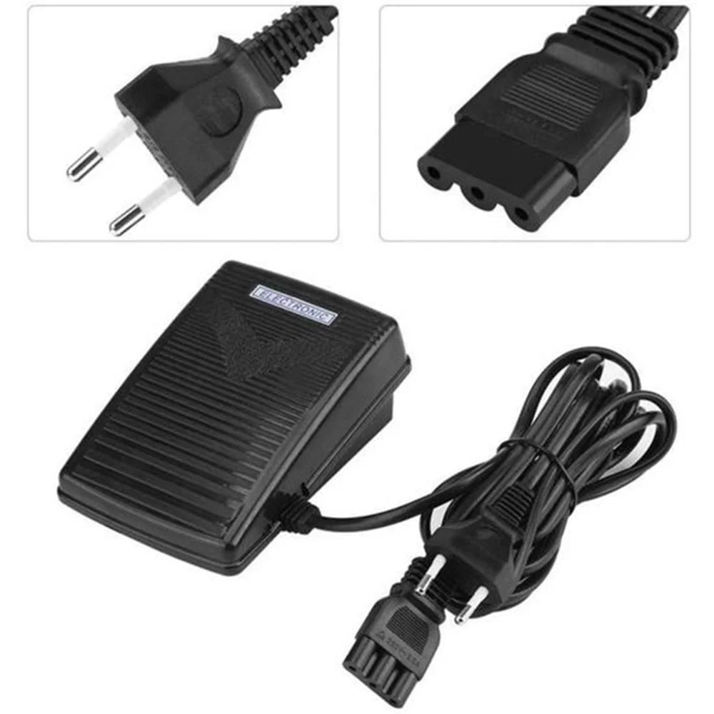 Sewing Machine Speed Controller Plastic Foot Control Pedal with EU Plug Power Cord - 5