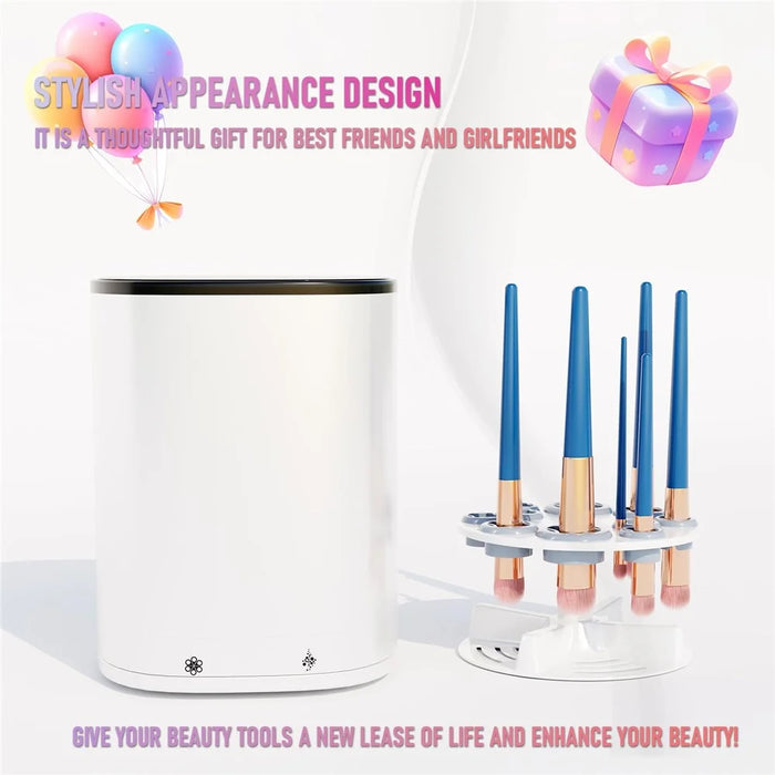 Electric Makeup Brush Cleaner with Ozone Cleaning Splash-Proof Cover Cosmetic Brush Cleaning Machine Gift - 3