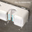 MRBASKET Punch Free Plastic Wall Mounted Mop Holder 4 Slots Broom Organizer with 5 Hooks - Cream Yellow+Silver - 4