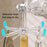 Multi-Function Suction Cup Wall-Mounted Rotating Hanger Utensil Holder with 6 Hooks - Transparent Grey - 3