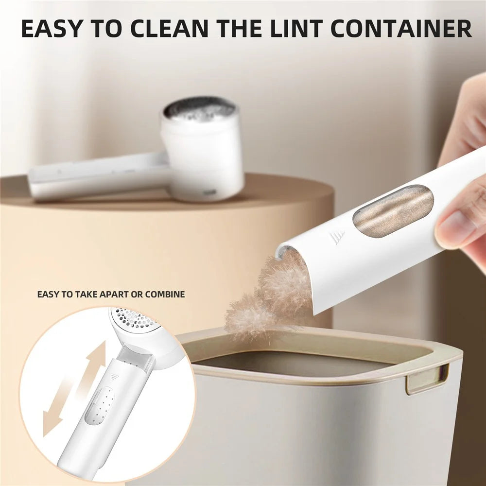 Q20 3-speed Rechargeable Fabric Shaver Electric Lint Remover with LED Display - Black - 6