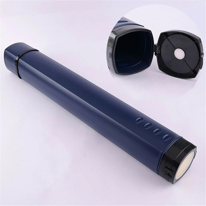 Square Drawing Tube Adjustable Portable Drawing Poster Tube Artist Supplies - Black - 4