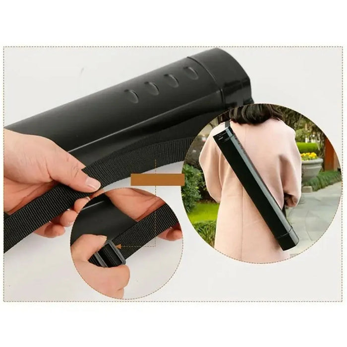 Square Drawing Tube Adjustable Portable Drawing Poster Tube Artist Supplies - Black - 7