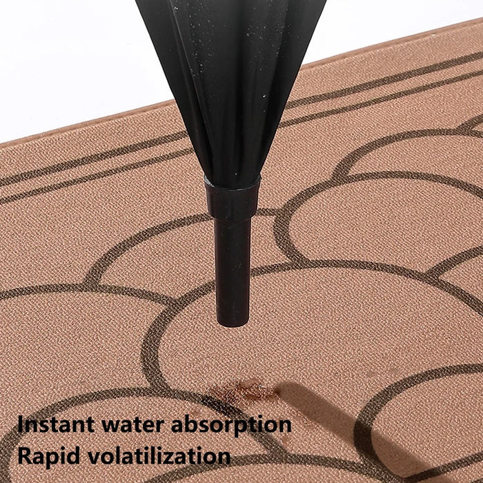 50x80cm Non-Slip Doormat Dustproof Carpet Water Absorbent Square Entryway Rug - Khaki - 3