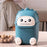 Cartoon Creative Flip Lid Desktop Trash Can Mini Home Office Garbage Bin - Dark Blue Monster - 4