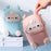 Cartoon Creative Flip Lid Desktop Trash Can Mini Home Office Garbage Bin - Dark Blue Monster - 5