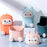 Cartoon Creative Flip Lid Desktop Trash Can Mini Home Office Garbage Bin - Dark Blue Monster - 6