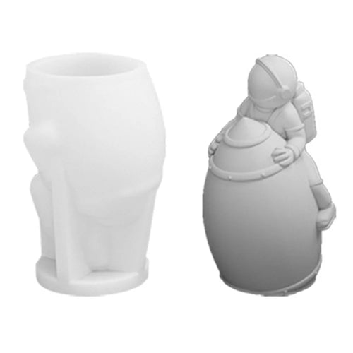 A101C-11 Astronaut Rocket Shape DIY Silicone Fondant Mold Cake Decorating Tool (BPA Free, No FDA) - 1