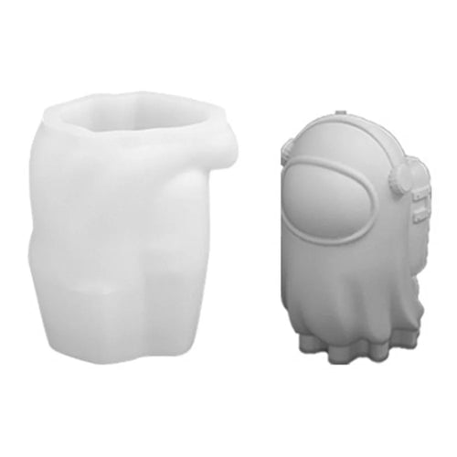 A101C-10 Space Ghost Shape DIY Silicone Fondant Mold Cake Decorating Tool (BPA Free, No FDA) - 1