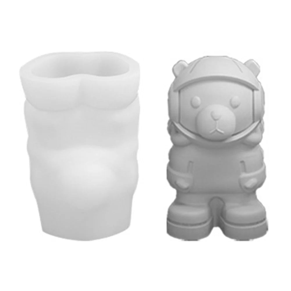 A101C-9 Space Bear Shape DIY Silicone Fondant Mold Cake Decorating Tool (BPA Free, No FDA) - 1