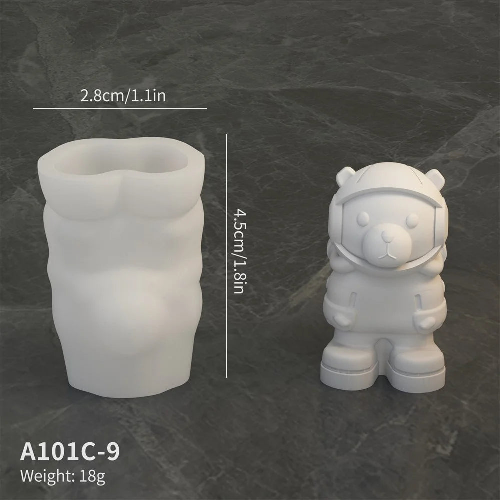 A101C-9 Space Bear Shape DIY Silicone Fondant Mold Cake Decorating Tool (BPA Free, No FDA) - 2