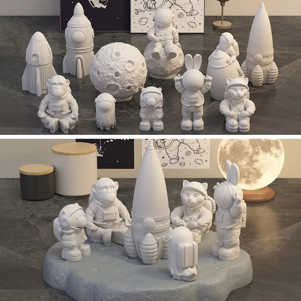A101C-7 Space Cat Shape DIY Silicone Fondant Mold Cake Decorating Tool (BPA Free, No FDA) - 6