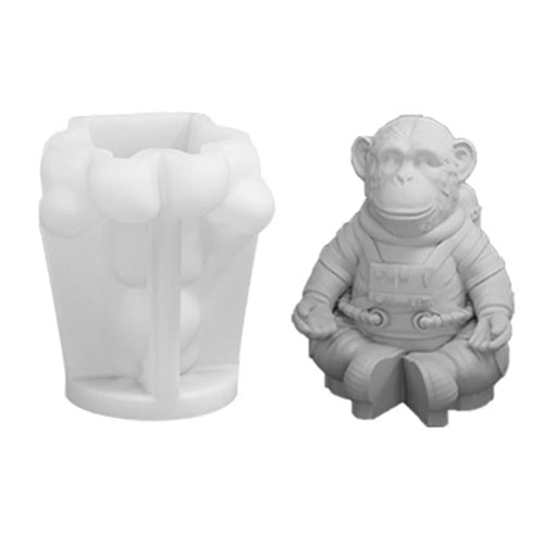 A101C-6 Space Monkey Shape DIY Silicone Fondant Mold Cake Decorating Tool (BPA Free, No FDA) - 1