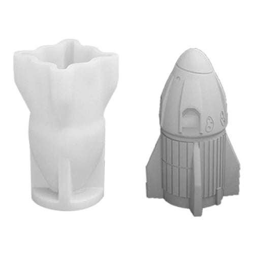 A101C-4 Rocket Head Shape Fondant Mold Space Theme Silicone DIY Cake Decorating Tool (BPA Free, No FDA) - 1