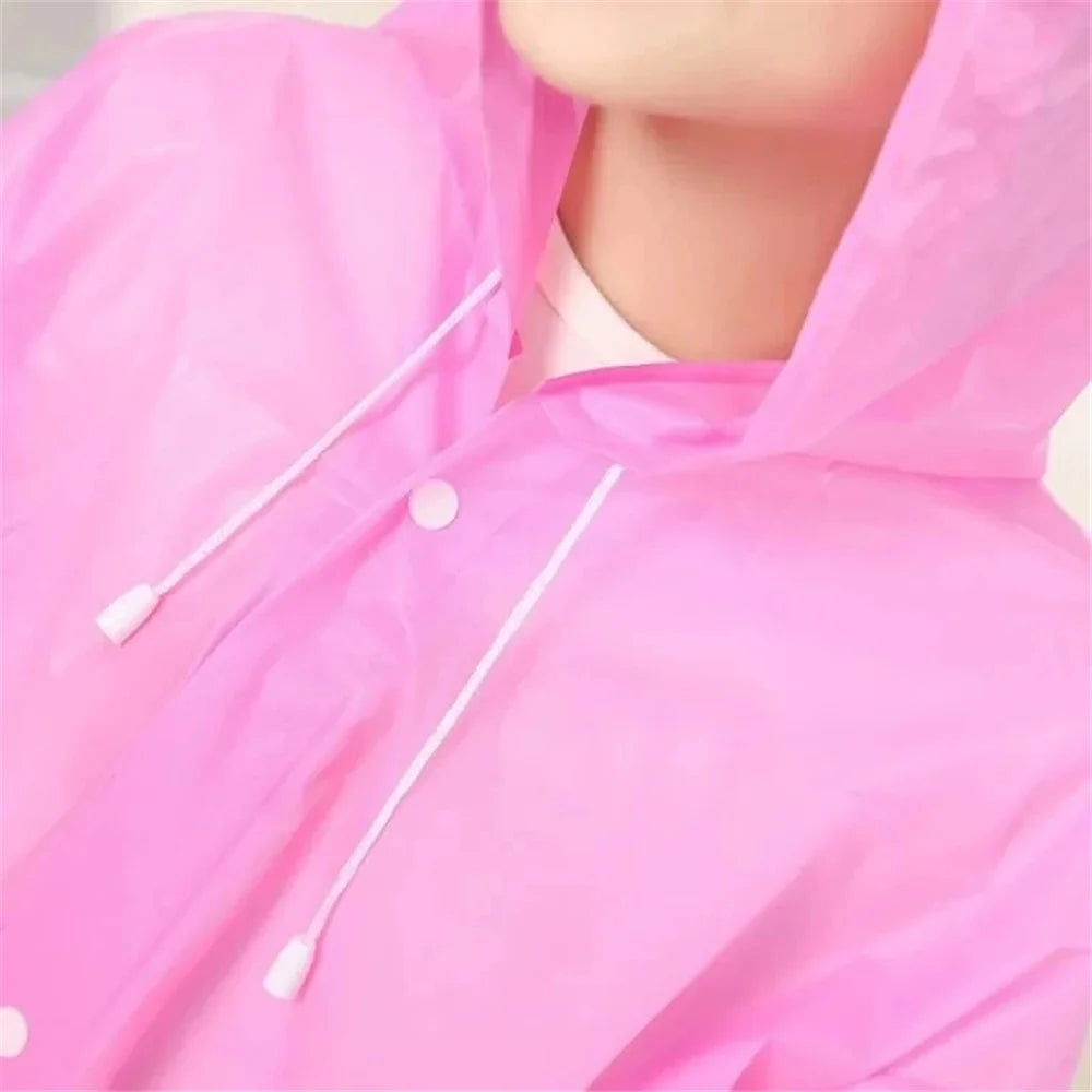 Outdoor Travel Kids EVA Raincoat Thicken Waterproof Children Poncho, 0.16mm Thickness - Pink - 3