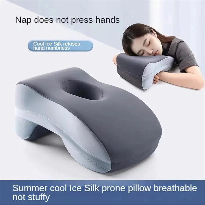 Soft Memory Foam Office Nap Pillow Sleeping Cushion with Breathable Hollow Design - Baby Blue - 2