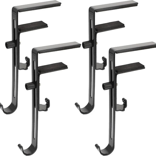 4Pcs Adjustable Christmas Stocking Hangers Non-Slip Iron Hooks for Fireplace / Table - 1