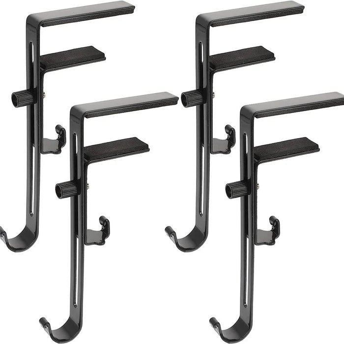 4Pcs Adjustable Christmas Stocking Hangers Non-Slip Iron Hooks for Fireplace / Table - 1