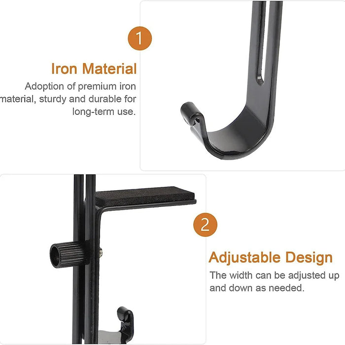 4Pcs Adjustable Christmas Stocking Hangers Non-Slip Iron Hooks for Fireplace / Table - 6