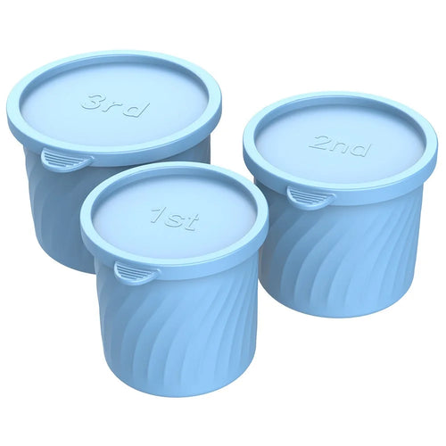 3Pcs / Set Food Grade Silicone Cylinder Ice Cube Mold with Lid for 24 / 30 / 40oz Stanley Cups (BPA Free, No FDA) - Blue - 1