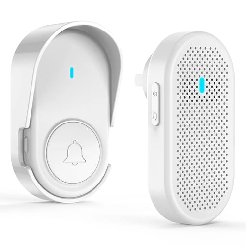 D11 320m Remote Door Chime Intelligent 433MHz Wireless Doorbell Home Welcome Doorbell, EU Plug - White - 1
