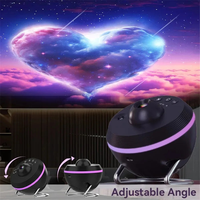 TKQ01 LED Projection Lamp 1 / 2H Timing Rotatable Space Ball Projector Meteor Galaxy Ceiling Night Light - Black - 3