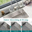 2Pcs / Set 40x10cm Super Absorbent Faucet Splash Guard Mat for Kitchen Sink Long Diatomud Fast Drying Sink Tray - Dark Grey - 3