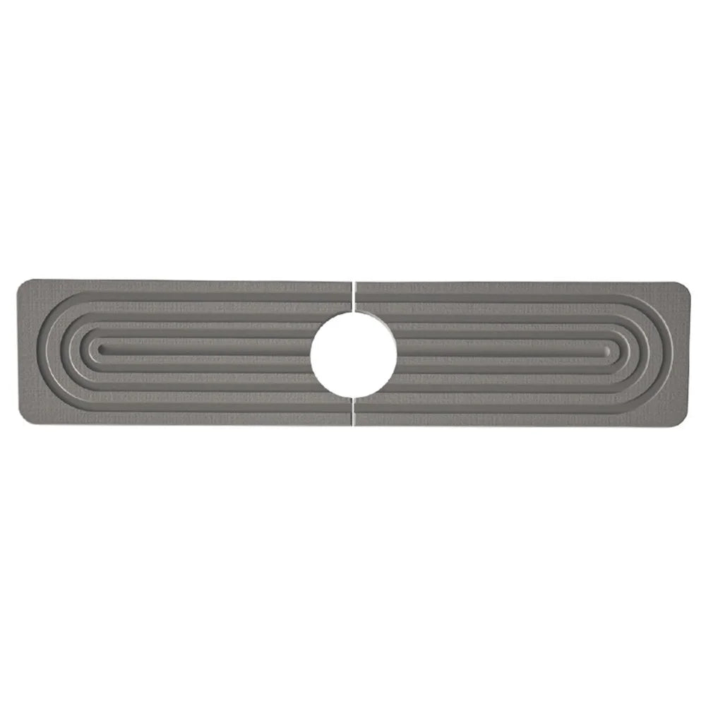 2Pcs  /  Set 60x10cm Super Absorbent Faucet Splash Guard Mat for Kitchen Sink Long Diatomud Fast Drying Sink Tray - Dark Grey - 2
