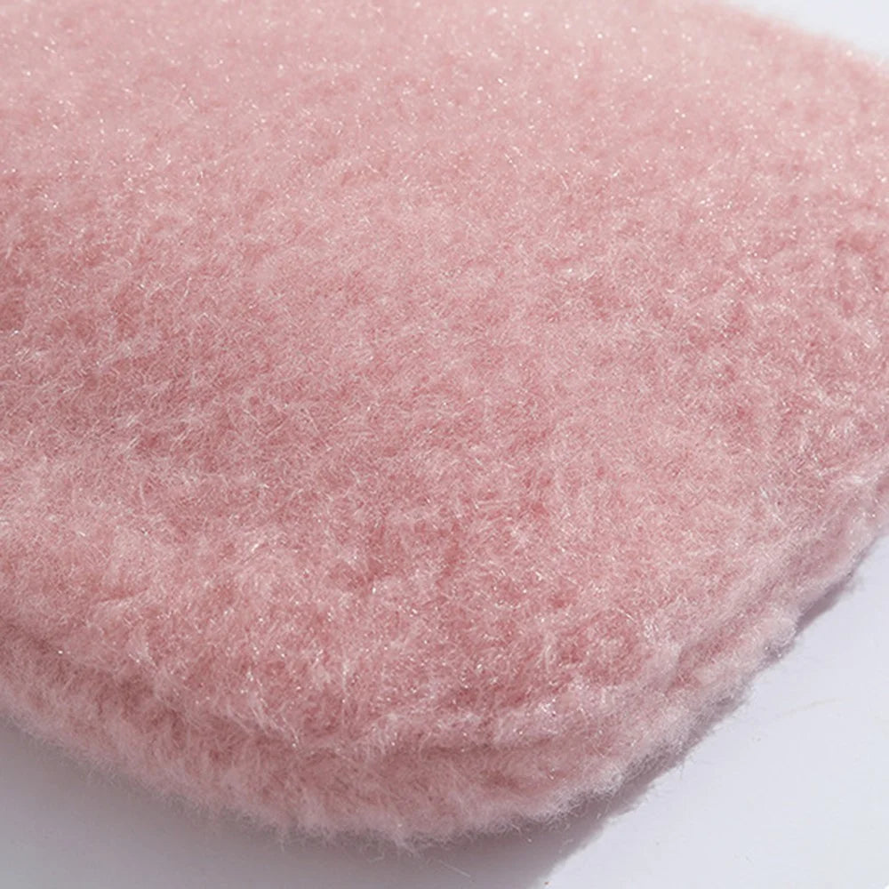 1000ML Refillable Hot Water Bag Winter Hand Feet Warmer with Flower Pattern Fleece Cover - Purple - 6