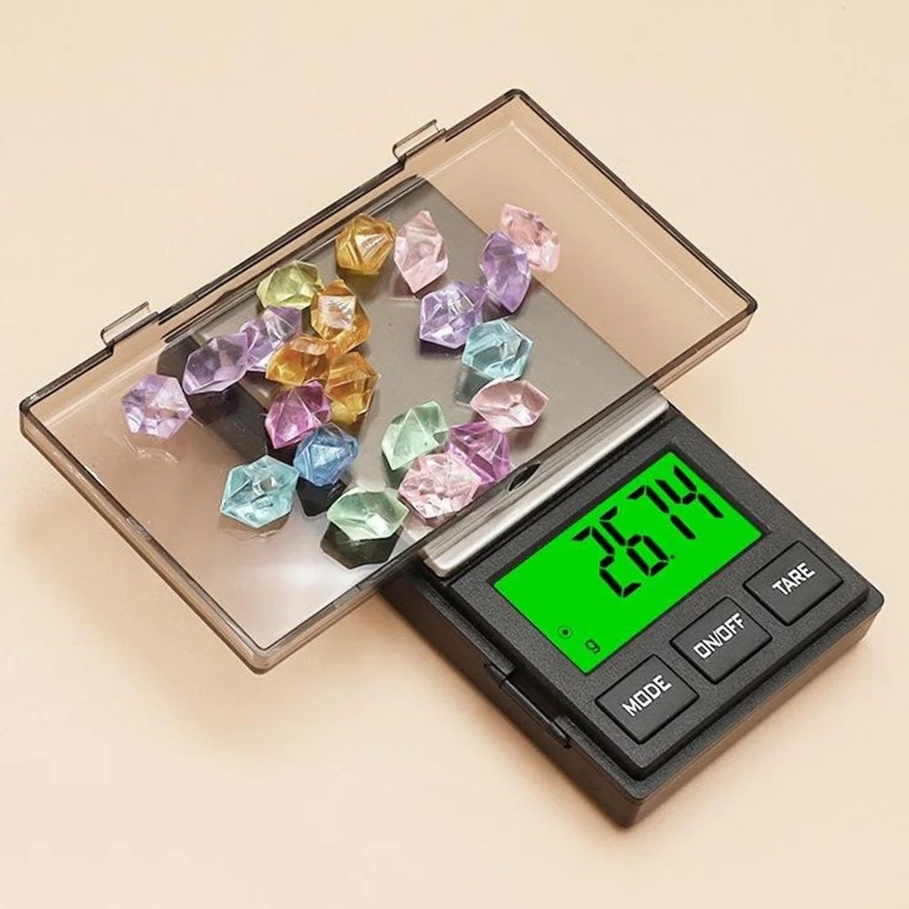 200g  /  0.01g 5 Units Portable Jewelry Scale Stainless Steel Small Electronic Digital Scale with 1g Calibration Weight - 6