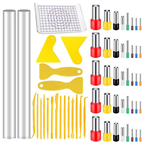 22050361 61Pcs Polymer Clay Cutters Plastic Clay Modeling Tools Kit Round Circle Shape Cutters Mold with Acrylic Clay Roller for Shaping, Sculpting, Pottery Ceramic Crafts - 1