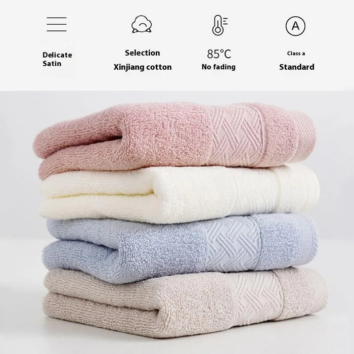 Highly Absorbent Towel Soft Cotton Bath Towel Hand Towel Face Wash Cloth - Blue - 4