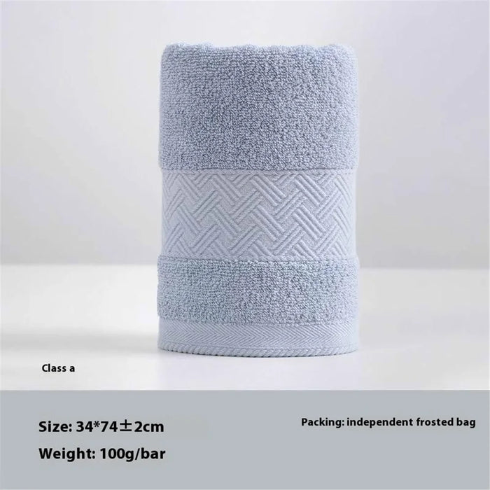 Highly Absorbent Towel Soft Cotton Bath Towel Hand Towel Face Wash Cloth - Blue - 6