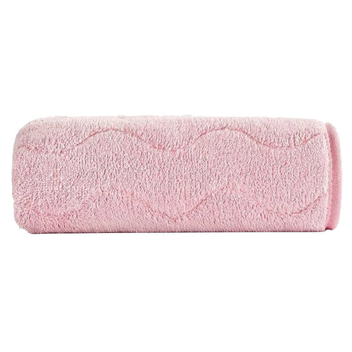 35x75cm Coral Fleece Towel Super Highly Absorbent Bath Towel Quick Dry Lint-Free Hand Towel - Pink - 1