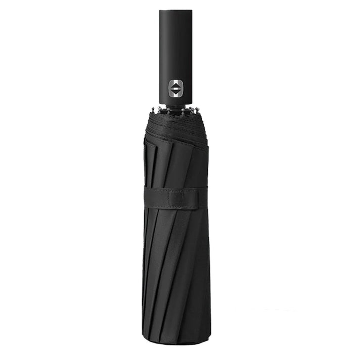 Windproof Large Umbrella 24-Rib Sun and Rain Proof Umbrella for 2 People - Black - 1